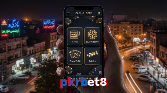 Main screen of Pkrbet8 app page for PK players